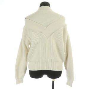 Diagram GRACE CONTINENTAL アシメショルダーニットトップ セーター 長袖 カシミヤ混 36 白 ホワイト