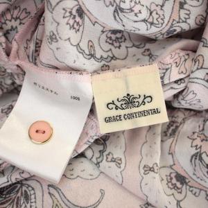 GRACE CONTINENTAL ペイズリープリントシャツワンピース ロング ティアード 長袖 総柄 36 ピンク マルチカラー