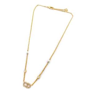 Christian Dior CLEAR D LUNE ネックレス ロゴ ストーン パール ゴールド
