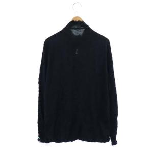 HaaT イッセイミヤケ シワ加工前開きブラウス 長袖 ストレッチ 絞り加工 2 黒 ブラック