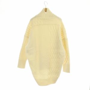 TOMORROWLAND ウールナイロンケーブル ハイネックプルオーバー ニット セーター 長袖 S オフホワイト