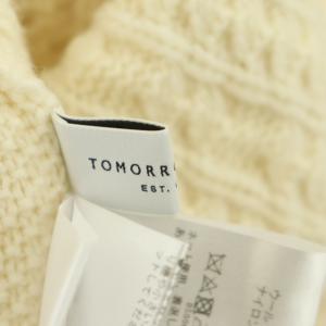 TOMORROWLAND ウールナイロンケーブル ハイネックプルオーバー ニット セーター 長袖 S オフホワイト