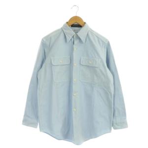 Hampton Chambray ハンプトン シャンブレー シャツ 長袖 胸ポケット 01 水色 ライトブルー