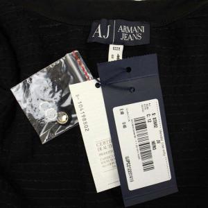 ARMANI JEANS カーディガン スパンコール Vネック 長袖 前開き I40 黒 ブラック