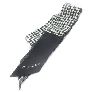 Dior MONTAIGNE ミッツァ スカーフ ロゴ シルク ブラック