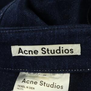 Acne Studios TEXEL N DEN デニムパンツ ジーンズ ワイド ステッチ ジッパーフライ 32 インディゴブルー