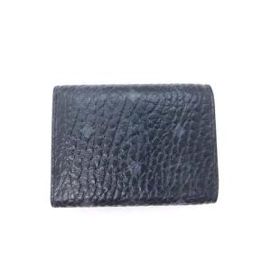 MCM コンパクトウォレット 財布 三つ折り ロゴ 黒 ブラック