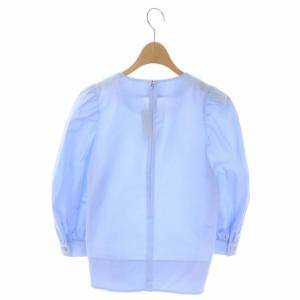 ESTNATION バルーンスリーブブラウス シャツ 七分袖 38 ライトブルー