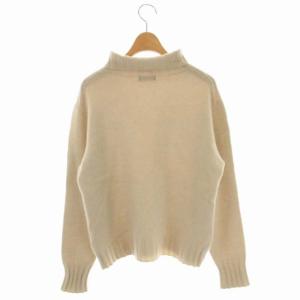 MARGARET HOWELL WOOL CASHMERE ハイネックニット セーター 長袖 プルオーバー ウール カシミヤ混 2 アイボリー