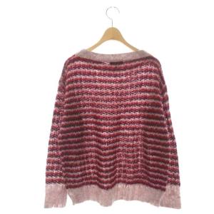 Theory アルパカニット セーター 長袖 S ピンク 赤 ボルドー レッド