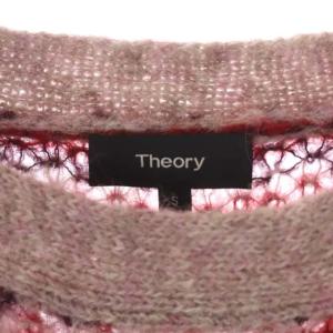 Theory アルパカニット セーター 長袖 S ピンク 赤 ボルドー レッド