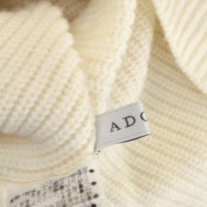 ADORE ハーフレイヤードニット セーター 長袖 アシンメトリー アシメ バックテール 38 オフホワイト