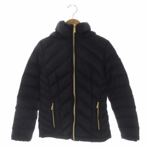 ダウンジャケット アウター 総裏地 ジップアップ XS 黒 ブラック