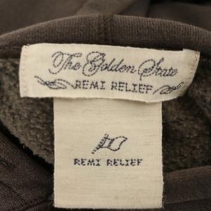 REMI RELIEF パーカー ヴィンテージ加工 Sweat Parka 長袖 プルオーバー F 茶 ブラウン