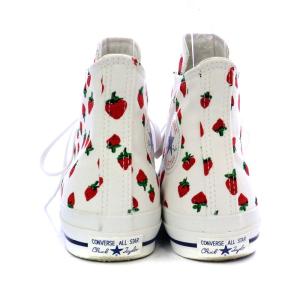 CONVERSE MUVEIL チャックテイラー スニーカー ハイカット いちご柄 キャンバス US5 24cm 白 ホワイト 1CL707