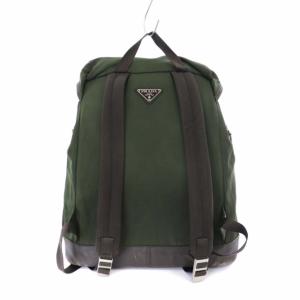 PRADA リュックサック デイパック ナイロン×レザー 緑 グリーン