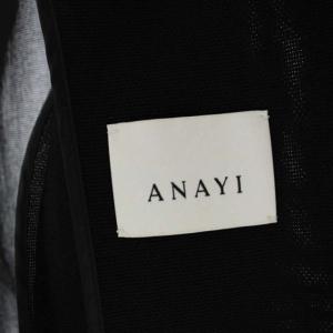 ANAYI サマージャケット テーラードジャケット ダブル 38 黒 ブラック