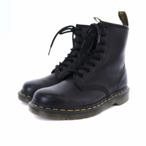 Dr.Martens 8ホール ショートブーツ ワークブーツ ローヒール ラウンドトゥ レザー EU37 23.5cm 黒 ブラック