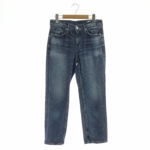 THE HIS デニムパンツ ジーンズ テーパード ダメージ加工 22 青 ブルー 188187