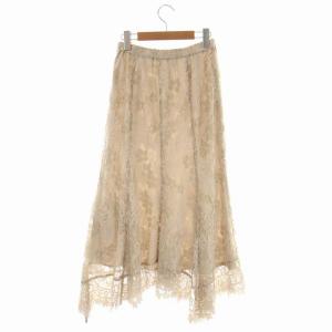Diagram 21SS レースマーメードスカート フレア ロング 36 ピンクベージュ