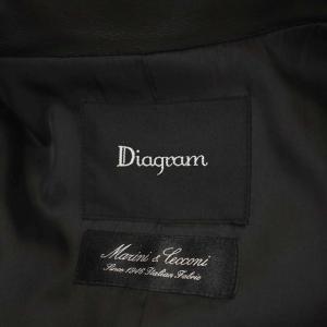 Diagram GRACE CONTINENTAL 21AW ツイードライダースジャケット ジップアップ ウール混 アルパカ混 36 黒 ブラック 茶 ブラウン