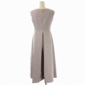 ANAYI 22SS ペイズリージャガードフレアワンピース 36 ピンク