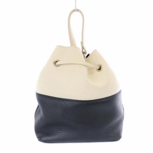 FURLA ステイシー ハンドバッグ ショルダーバッグ 2WAY レザー バイカラー ポーチ付き 白 アイボリー 黒 ブラック