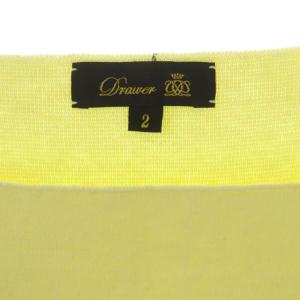 Drawer リネン混カットソー ニット 七分袖 プルオーバー 2 パステルイエロー