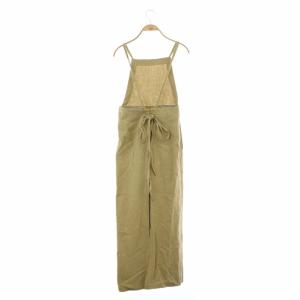 CASA FLINE ワインディングコンビネゾン オールインワン サロペット リネン ワイド F ベージュ