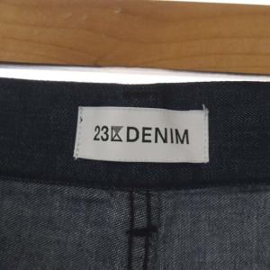 23区 DENIM 21年 ライトオンス デニム ワイドパンツ ジッパーフライ 40 紺 インディゴ
