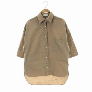 J BRADLEY SHIRT 七分袖シャツ ブラウス 前開き 00 ライトブラウン