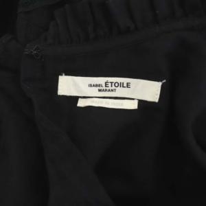 ISABEL MARANT ETOILE VIVIANA コットンレース フリル ブラウス 長袖 プルオーバー シアー 38 黒 ブラック