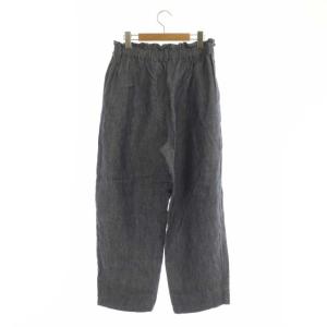 nest Robe リネンダンガリー2タックイージーパンツ テーパード F 紺 ネイビー