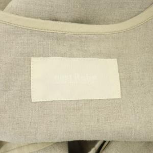 nest Robe リネンシャツジャケット ノーカラー 薄手 F ベージュ