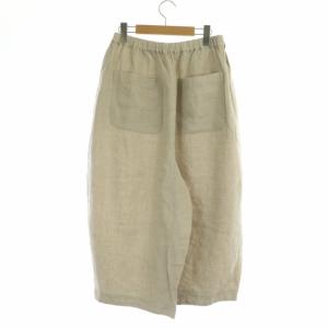 nest Robe リネンキュロットパンツ ワイド フレア タック イージー F ベージュ