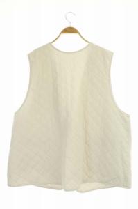 nest Robe 22SS コットンラミー キルティングリバーシブルベスト ジレ F オフホワイト