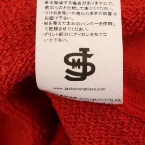 JACKSON MATISSE ロゴスウェットプルオーバー トレーナー 長袖 M 赤 白 レッド ホワイト