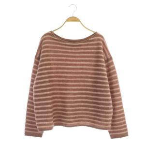 21AW ALPACA SOFT STRIPE BOX PO アルパカ ボーダー ニット プルオーバー セーター 長袖 S