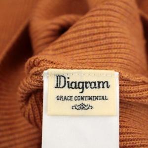 Diagram GRACE CONTINENTAL ベルト付ニットトップス セーター 長袖 プルオーバー 36 テラコッタ