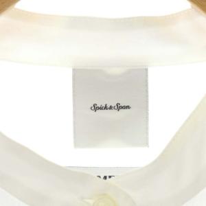 Spick&Span ソメロス SOMELOS 22AW オーバーシャツ 長袖 胸ポケット バンドカラー 白 ホワイト