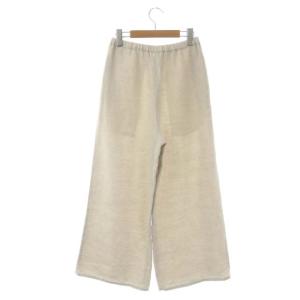 GALERIE VIE 22SS バスケットリネン イージーワイドパンツ 32 ライトベージュ
