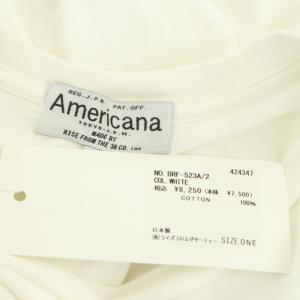 AMERICANA ロゴ半袖Tシャツ カットソー クルーネック プリント 白 ホワイト