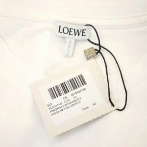 LOEWE ANAGRAM T-SHI アナグラム Tシャツ カットソー 半袖 コットン S ホワイト ブラック