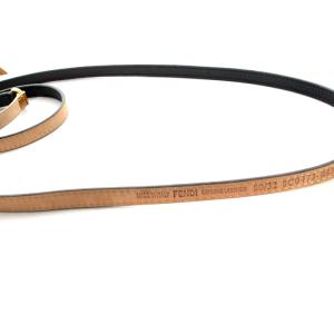 FENDI ベルト 2連 パテントレザー 茶 ブラウン 黒 ブラック