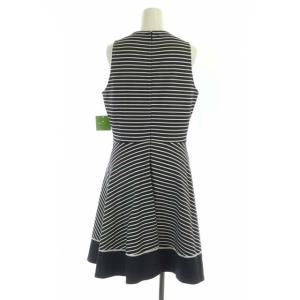 kate spade new york ワンピース ボーダー ひざ丈 ノースリーブ 4 紺 白 ネイビー ホワイト NJMU8912