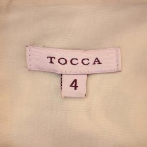 TOCCA ワンピース スクエアネック 半袖 ロング 花柄刺繍 レース 4 ピンク 緑 グリーン 黄 イエロー