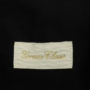 Grace Class リネンタッチラップワンピース ロング 半袖 金ボタン リボンベルト付き 36 濃紺 ダークネイビー