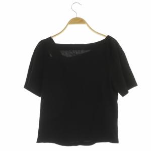 M'S GRACY ロゴリボン トップス カットソー 半袖 40 黒 ブラック