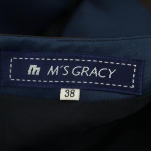 M'S GRACY ベルト付き ワンピース ひざ丈 半袖 総柄 38 マルチカラー