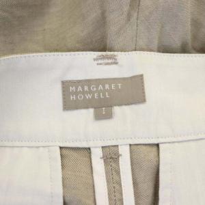 MARGARET HOWELL ストレートパンツ ウール リネン混 1 ベージュ